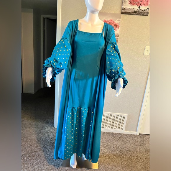 Dresses & Skirts - Muslim women abaya,hijab,khimar, Lantern and long sleeves,long dress,caot,najma